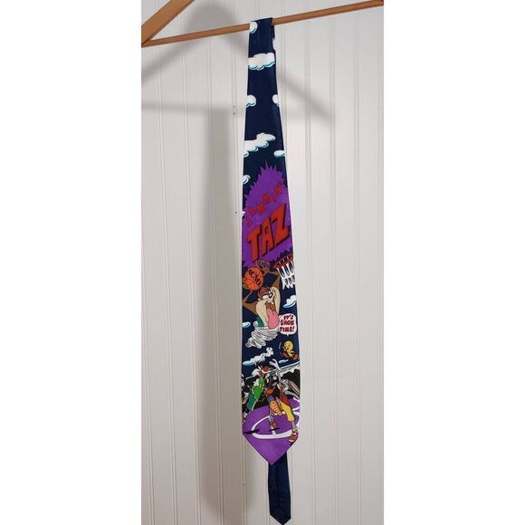 Vintage 1993 taz, bugs, Sylvester and others  space jam tie - Picture 2 of 5